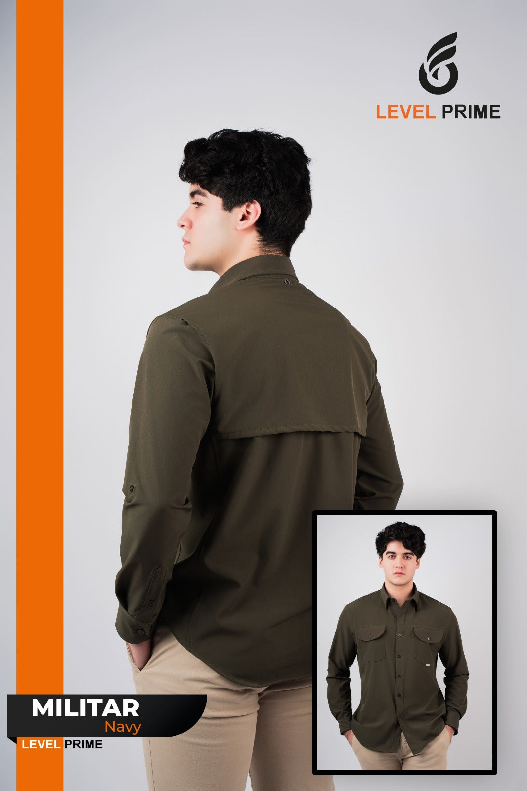 Camisa Caballero Verde Militar