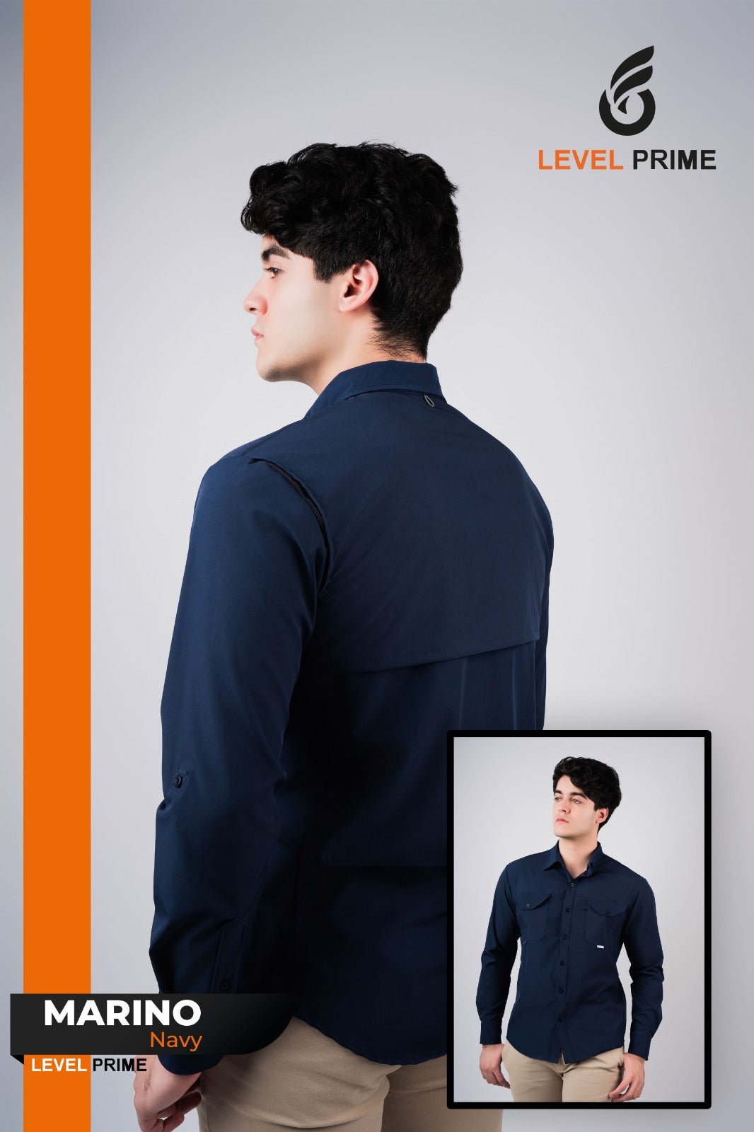 Camisa Caballero Azul Marino