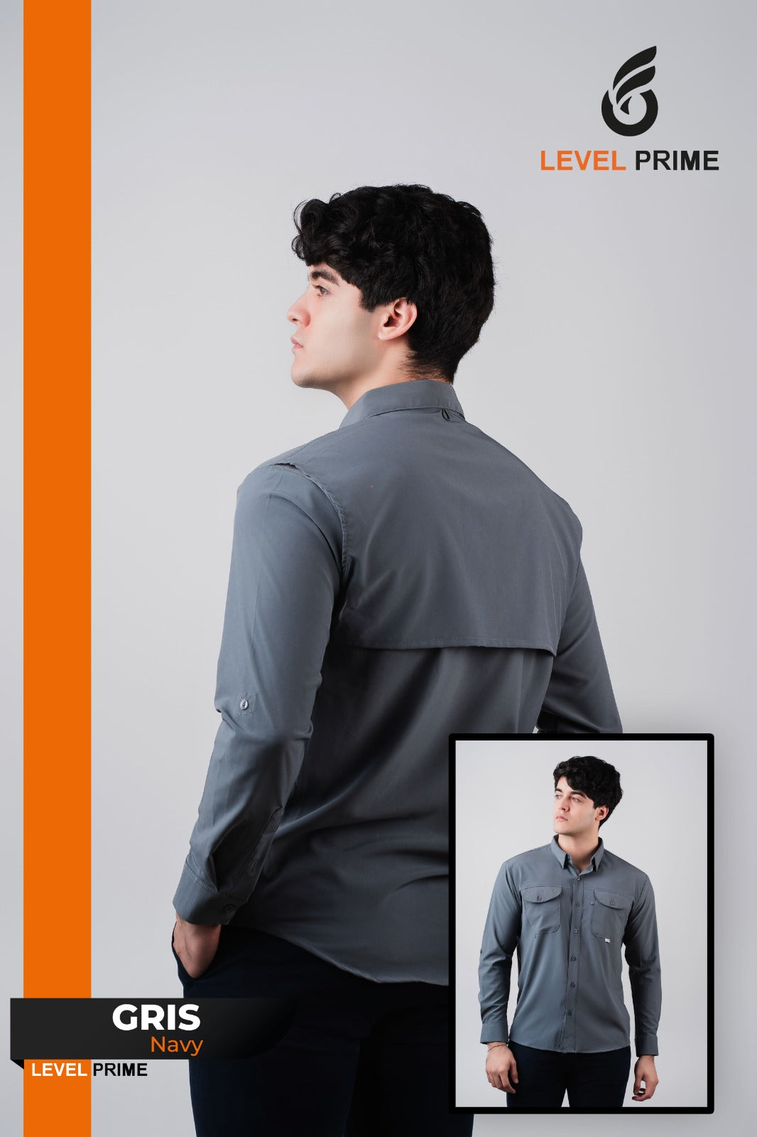 Camisa Caballero Gris