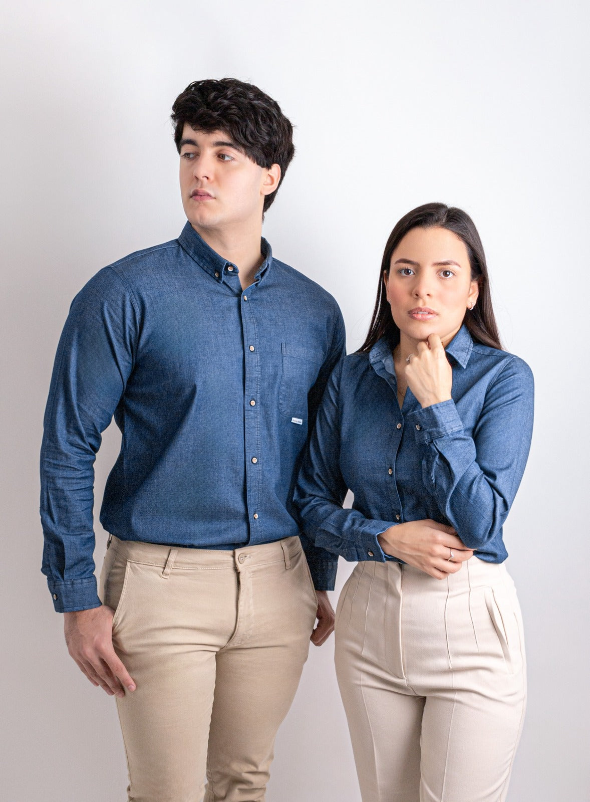 Camisa Caballero Azul Mezclilla