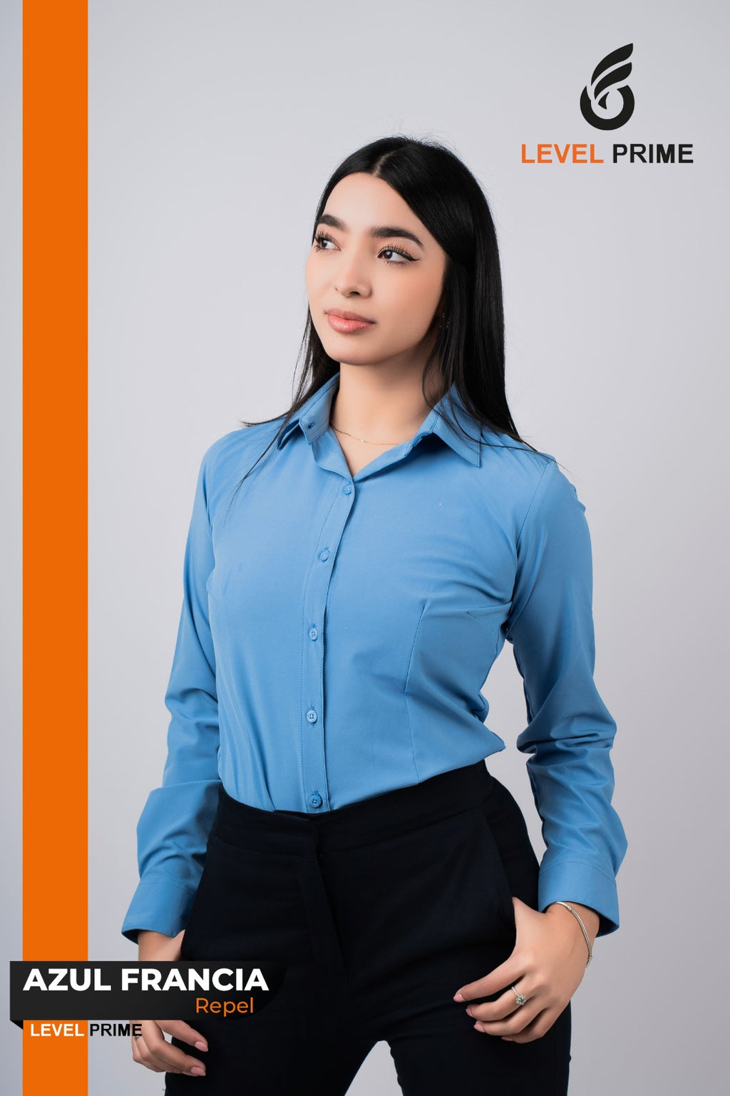 Blusa Dama Azul Francia