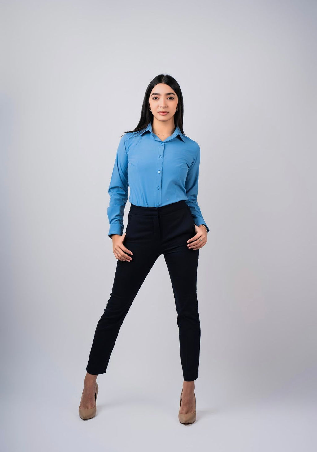 Blusa Dama Azul Francia